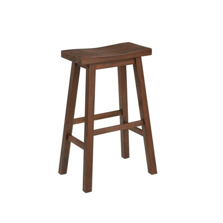 Boraam 29 in. Sonoma Saddle Barstool, Chestnut Wire-Brush 75129